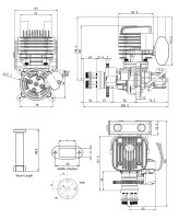 EPHIL X-60cc-S Benzin Modellmotor Elektrostarter